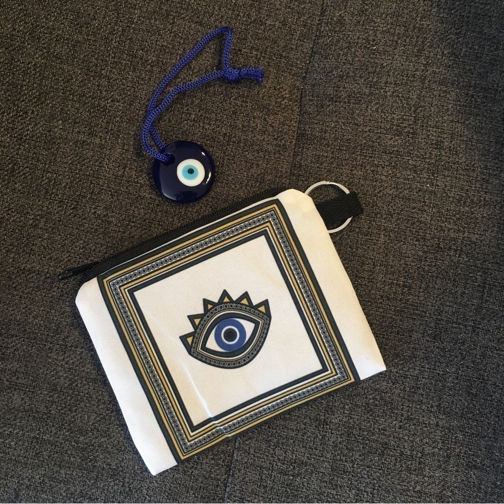 Evil Eye Charm Coin Purse Bundle White